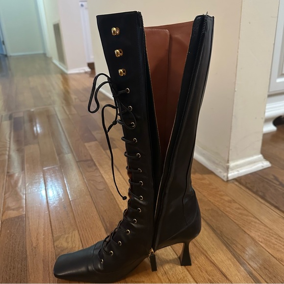 Manu Atelier Lace-up Leather Boots.    Sz 41/9.5 - Picture 9 of 11